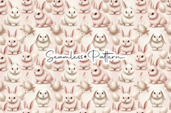 Cute Realistic Bunny Easter Seamless Product Image 1