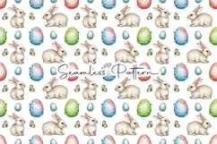 Realistic Bunny Easter Seamless Pattern Product Image 1