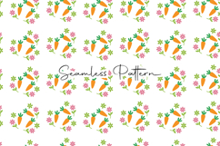 Carrot Floral Easter Seamless Pattern Product Image 1