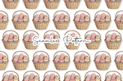 Easter Basket Eggs Seamless Pattern Product Image 1