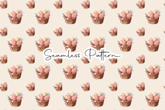 Pastel Easter Basket Seamless Pattern Product Image 1