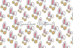 Cute Bunny Head Easter Seamless Pattern Product Image 1