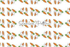 Bunny Ears Carrot Easter Seamless Pattern Product Image 1