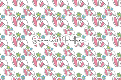 Floral Bunny Ears Easter Seamless Pattern Product Image 1
