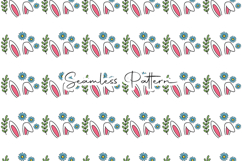 Floral Bunny Ears Easter Seamless Pattern Product Image 1