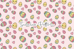 Cute Easter Eggs Hearts Seamless Pattern Product Image 1
