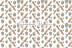 Easter Eggs Carrots Hearts Seamless Product Image 1