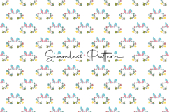Bunny Ears Floral Easter Seamless Pattern Product Image 1