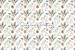 Boho Bunny Floral Easter Seamless Pattern Product Image 1