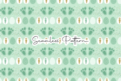 Bunny Footprint Easter Seamless Pattern Product Image 1