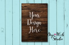 Wood Sign Mockup - Wood Sign on Cottage Blue Shiplap Product Image 3
