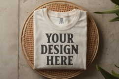 Ivory Comfort Colors 1717 Folded Tshirt Mockups Product Image 1