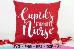Cupid's Favorite Nurse, Valentine's Day SVG, Nurse Life SVG Product Image 2