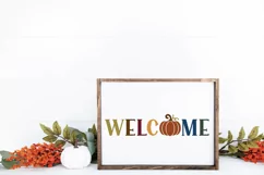 Welcome SVG Cut File - Fall Farmhouse SVG PNG DXF EPS JPG Product Image 3