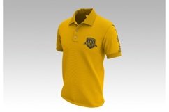 Men&#039;s Short Sleeve Polo Shirt Mockup. Front Side Product Image 1