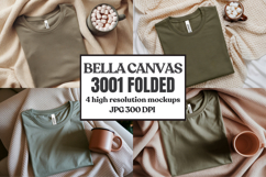 Christmas Bella Canvas 3001 Folded Tshirt Mockup Product Image 1