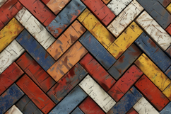 Colorful Wooden Planks Woven Background Wallpaper Product Image 1
