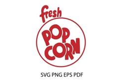 Fresh Popcorn logo, vector Product Image 1