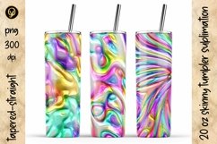 20 Oz Abstract Skinny Tumbler Bundle.3D Gel Skinny Tumbler Product Image 6