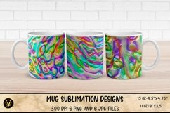 Mug Sublimation Designs ,Abstract 3D Glossy Mugs Sublimation Product Image 1