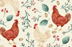 Chicken Pattern Background Wallpaper Product Image 1
