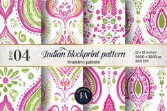 Indian block print Digital paper, Indian Malabar pattern Product Image 1