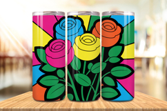 Valentine’s Day Rose &amp; Flowers Tumbler Wrap PNG Big Bundle Product Image 7