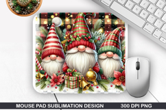 Gnome Mouse Pad Sublimation Christmas Mouse Pad PNG Design Product Image 1