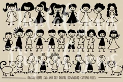 Stick People SVG / DXF / EPS / PNG Files - Free Design of The Week Product Image 2