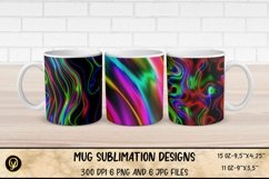 Mug Sublimation Designs ,Abstract Liquid Lines Mugs Product Image 1