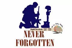 Never Forgotten SVG Fallen Soldier, Memorial day, July 4th Product Image 2