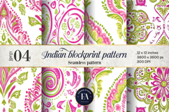 Indian block print Digital paper, Indian Malabar pattern Product Image 1