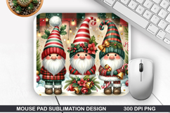 Gnome Mouse Pad Sublimation Christmas Mouse Pad PNG Design Product Image 1