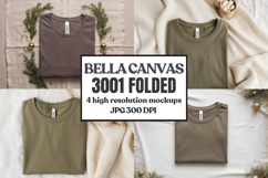 Christmas Bella Canvas 3001 Folded Tshirt Mockup Product Image 1