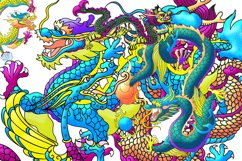 Digital Scrapbooking Kit - Chinese Dragons Product Image 3