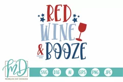 Red Wine and Booze SVG DXF PNG Cut File Product Image 1