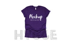 Tshirt Mockup Bella Canvas 3001 Team Purple Tshirt Mockup Product Image 1