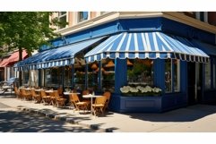 cafe blue awning Product Image 1