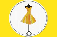 Yellow Dress - PDF Cross Stitch Pattern Product Image 1
