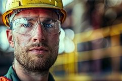 Determined factory worker in safety gear Product Image 1