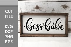 Boss Babe, Hand Lettered, Cut File Product Image 1