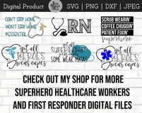 Nurse Superhero, RN Hero, Coffee, Scrub Mask SVG JPG PNG DXF Product Image 3