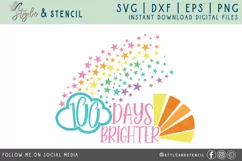 100 Days of School SVG Rainbow - PNG, DXF, EPS, SVG Product Image 2