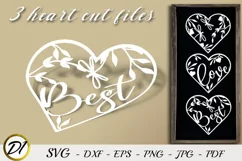 Valentine svg. Valentine's day Papercut. Heart Papercut.Love Product Image 2
