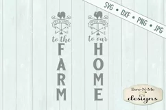 Welcome Vertical Porch Sign Cut File Farm Home SVG DXF Files Product Image 2