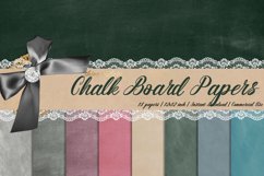 18 Chalkboard Texture Digital Papers, Back To School Papers Product Image 1