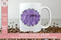 Pisces Zodiac Sign with Personality Traits for Sublimation Product Image 3