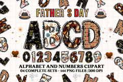 Father’s Day Alphabet clipart, father’s day letters doodle Product Image 1