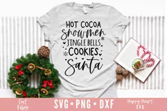 Hot Cocoa Snowmen Jingle Bells Cookies And Santa SVG Product Image 3