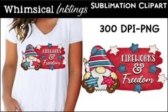 Fireworks And Freedom Gnome Sublimation Clipart Product Image 1